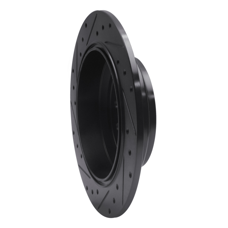 Honda Accord Crosstour Brake Rotor (1) - Rear Right - R1 Concepts - Drilled & Slotted - Black - `10-`15